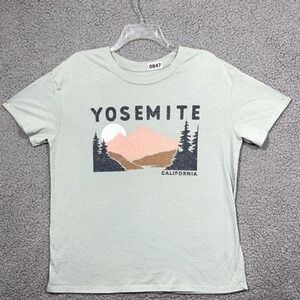 Zoe + Liv Yosemite California Womens Extra Large Sage Green Graphic T-Shirt